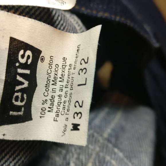 RARE,DISCONTINUED EXPOSED RIVETS Levi's 502 Indigo Wash Jean(W12=M32)Measuremnt - Picture 6 of 8